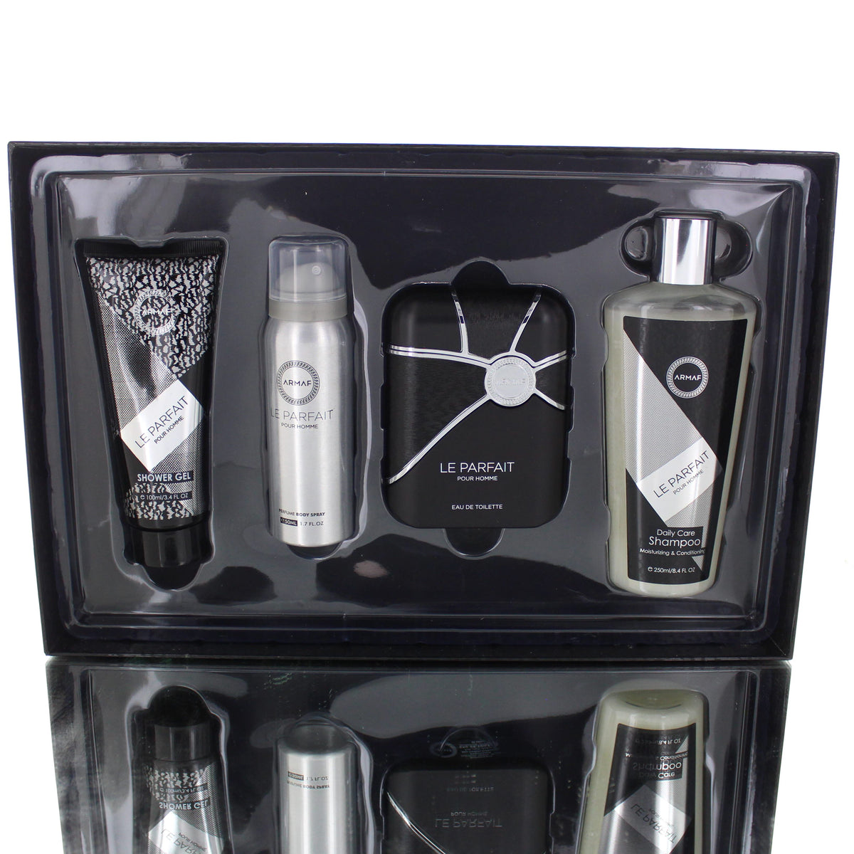 Armaf Le Parfait EDP Gift Set (Insurrection Meets Tres Nuit Twist, With Bonus Shower Gel, Body Spray And Shampoo)
